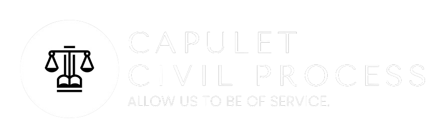 Capulet Civil Process logo with scales of justice